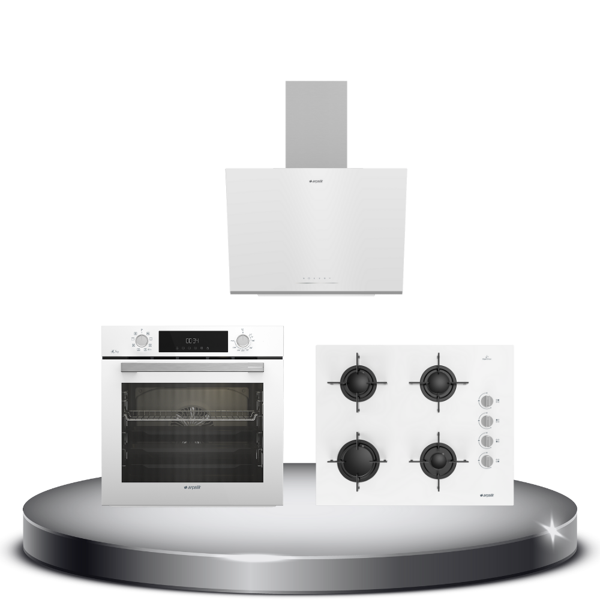 Arçelik Beyaz Ankastre Set  ( ADE 606-2 B  + OCD T 651 EB + AFC 342 B ) - Image 1