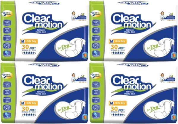 Clearmotion Yetişkin Hasta Bezi Bel Bantlı M - Orta - Medium 120 Adet (4PK*30) - Image 1