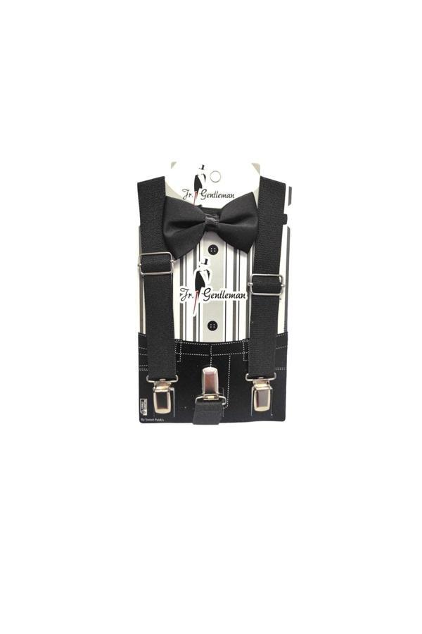 Ufak Adam Pantolon Askısı Ve Papyon Siyah 4-6 - Image 1