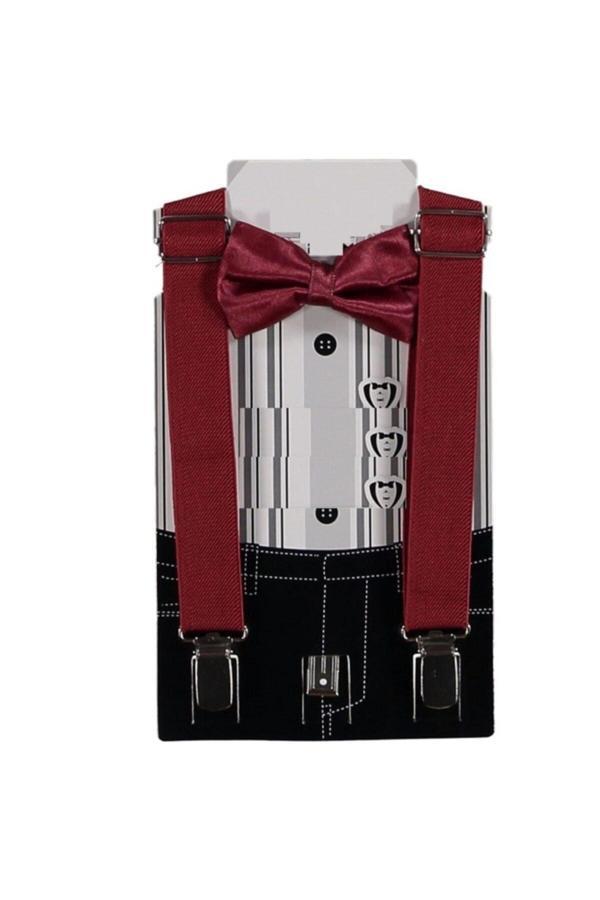 Ufak Adam Papyon Askı Takım Bordo Tek Ebat - Image 1