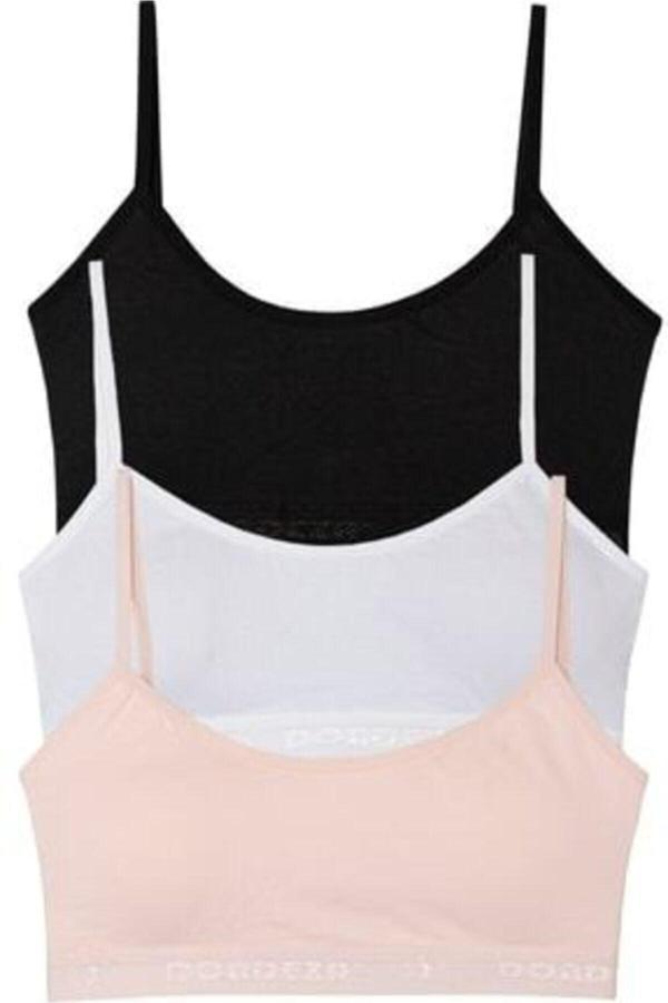 Bejamonti Genç Kız Pedli Ip Askı Yarım Atlet Büstiyer 3'Lü Çok Renkli L-Xl - Image 1