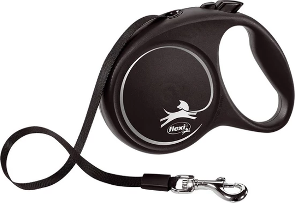 Flexi New Black Desing Large Şerit Otomatik Gezdirme Siyah 5 Metre - Image 1