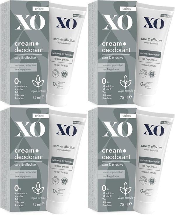 XO Krem Deodorant 75ML Unisex Care & Effective Parfümlü (4 Lü Set) - Image 1