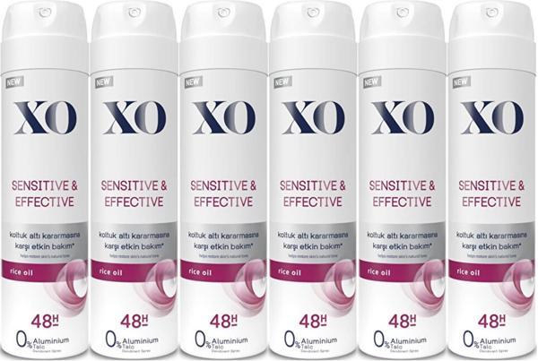 XO Deodorant 150ML Women-Kadın Sensitive & Effective (6 Lı Set) - Image 1