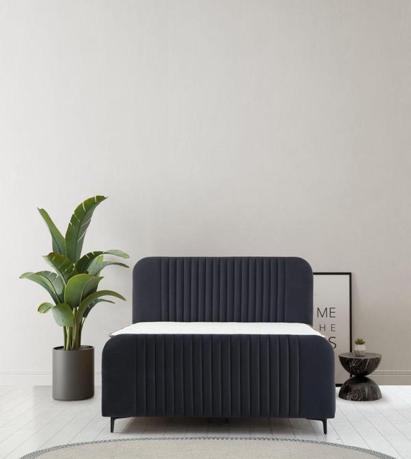 Line Baza Başlık Yatak Seti Siyah Ayak - Anka19 140x200 - Image 1