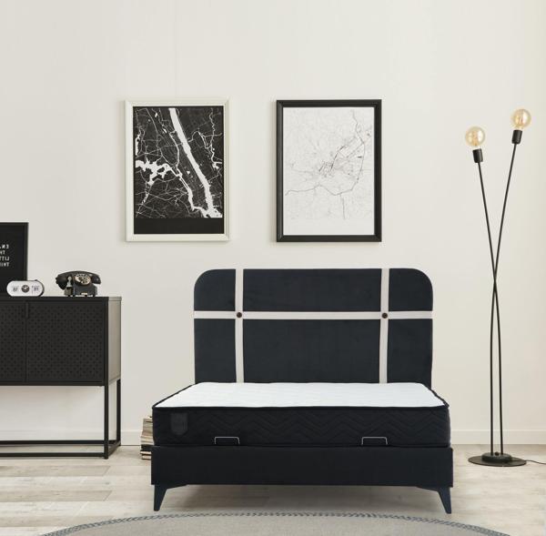 Elina Baza Başlık Yatak Antrasit Ayak - Pixel650 150x200 - Image 1