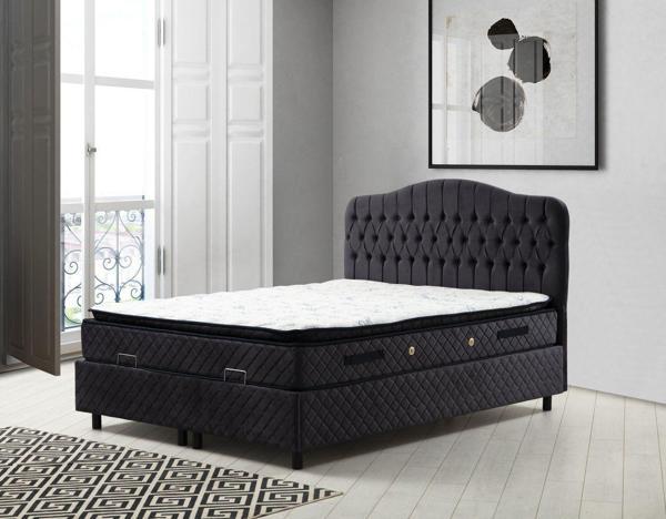 Vassi Baza Başlık Yatak Seti - Antrasit 160x200 - Image 1