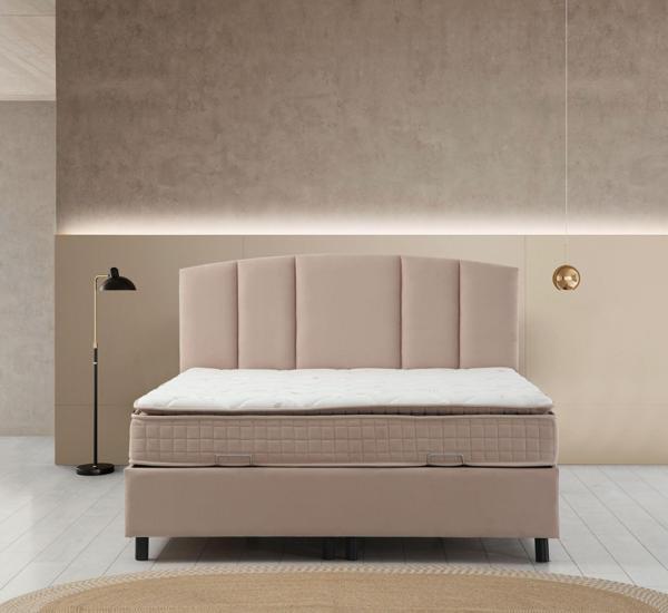 Flow Baza Başlık Yatak Pedli - Bej 150x200 - Image 1