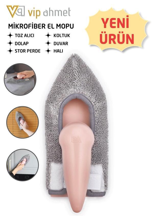Vip Ahmet VP-504 Mikrofiber Bezli Çok Amaçlı Yıkanabilir Temizlik El Mopu - Image 1