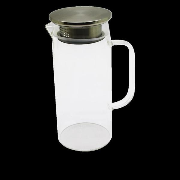 1.2LT - YUVARLAK CAM SÜRAHİ - SÜZGEÇLİ METAL KAPAK BOROSİLİKAT - TERMİSİL ISIYA DAYANAKLI (5365) - Image 1