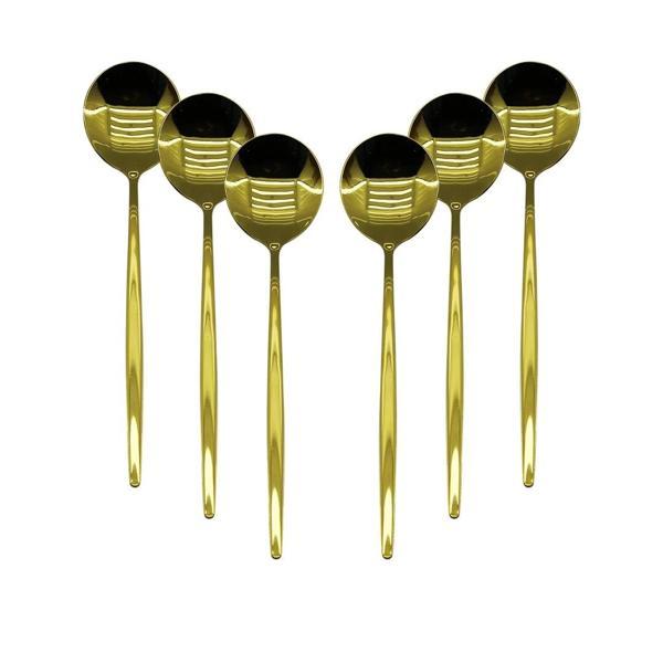 6 PCS GOLD YEMEK KAŞIK SETİ (5365) - Image 1
