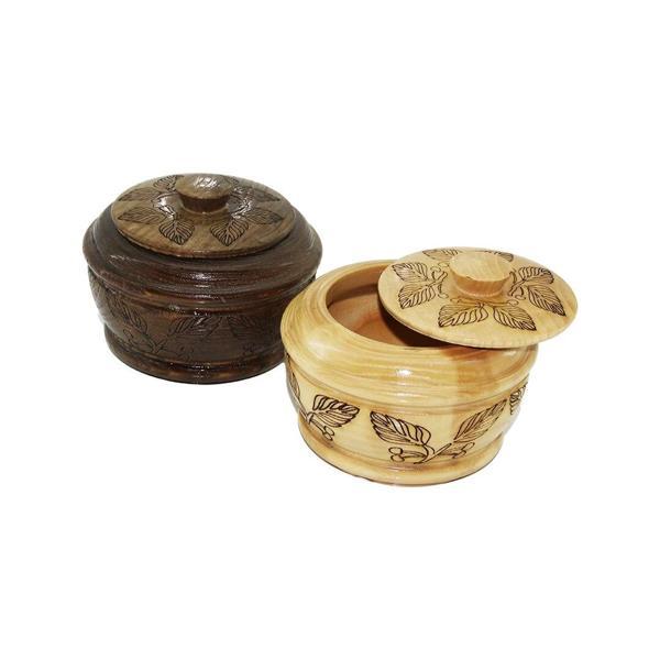 AYAKSIZ   DESENLİ - CNC İŞLEMELİ  AHŞAP ŞEKERLİK KAPAKLI  FİLELİ AMBALAJ (5365) - Image 1