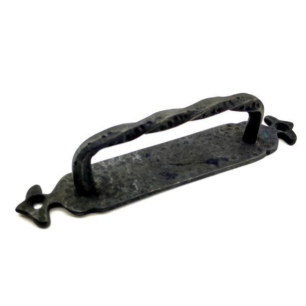 Antika Tarz Dekoratif Pirinç Burgulu Çekme Kol - 205x33 Mm, Oksit - Image 1