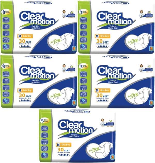 Clearmotion Yetişkin Hasta Bezi Bel Bantlı M - Orta - Medium 150 Adet (5PK*30) - Image 1