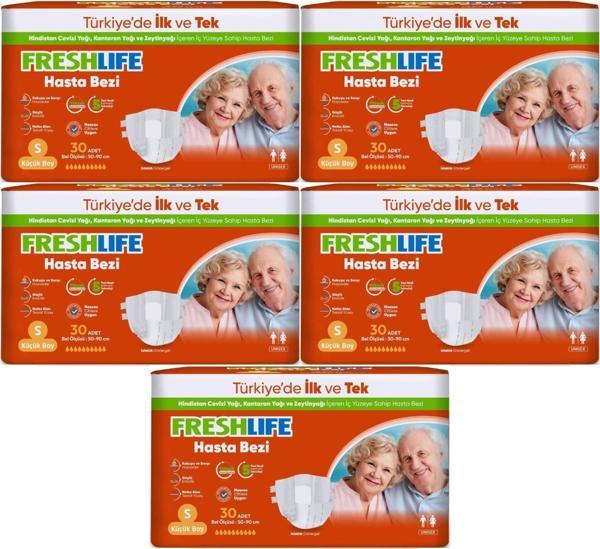FreshLife Yetişkin Hasta Bezi Bel Bantlı S - Küçük - Small 150 Adet (5PK*30) - Image 1