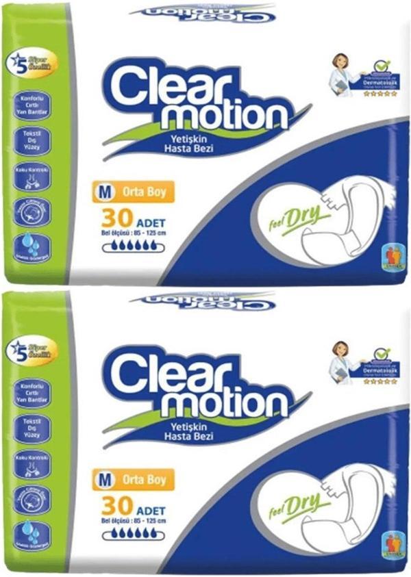Clearmotion Yetişkin Hasta Bezi Bel Bantlı M - Orta - Medium 60 Adet (2PK*30) - Image 1