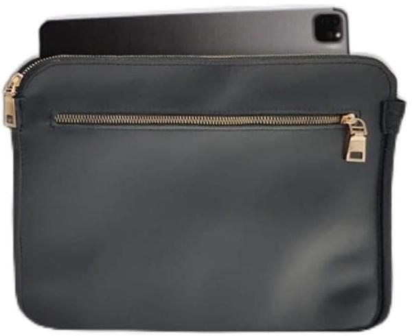 Desingshop iPad Uyumlu Slim Deri Tablet Çantası, 10.7 İnç, Siyah, Fermuarlı - Image 1