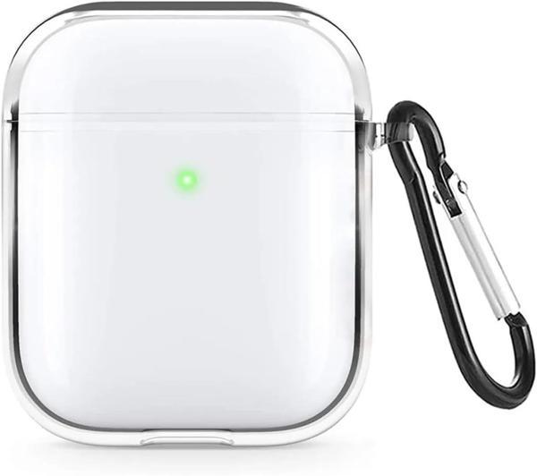 Clear Case Şeffaf Yumuşak Silikon Koruyucu Kılıf, AirPods 1. ve 2. Nesil için Uyumlu, Ultra İnce Tasarım, Transparan - Image 1