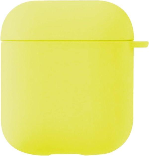 Silikon AirPods Kılıfı, 1. ve 2. Nesil AirPods için Uyumlu, Sarı Renk Koruyucu Kapak - Image 1