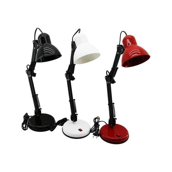 METAL AKROBAT AYAKLI ELEKTRİKLİ MASA LAMBASI RENKLİ PLASTİK TABLA - KAFA (5365) - Image 1