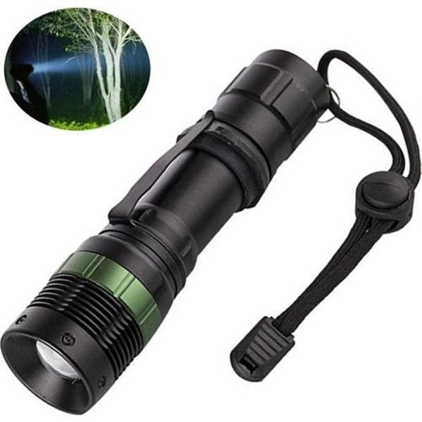 Ultra Güçlü 3 Modlu Metal Şarjlı El Feneri Cree T6 800 Metre + Şarjlı Pil (5365) - Image 1