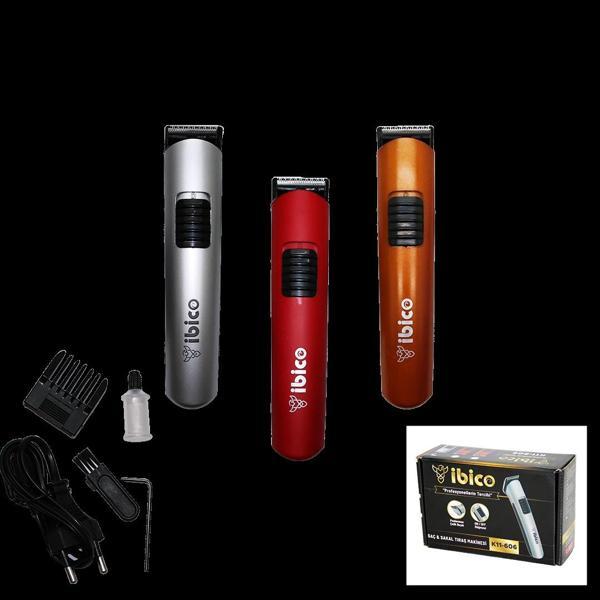 SAÇ SAKAL KESME TRAŞ MAKİNESİ AYARALI TARAK - KIRMIZI-TURUNCU-GRİ GÖVDE (5365) - Image 1