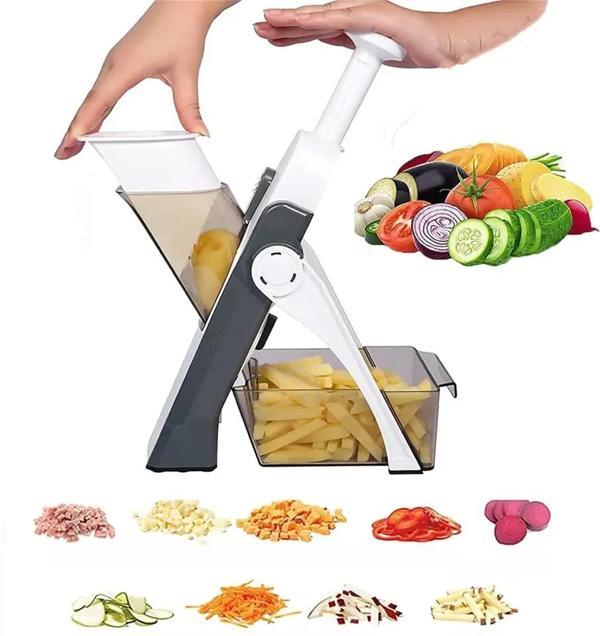 Çok Amaçlı Basmalı Sebze Dilimleyici Doğrayıcı Mandolin Brava Spring Slicer Kitchenmate (5365) - Image 1