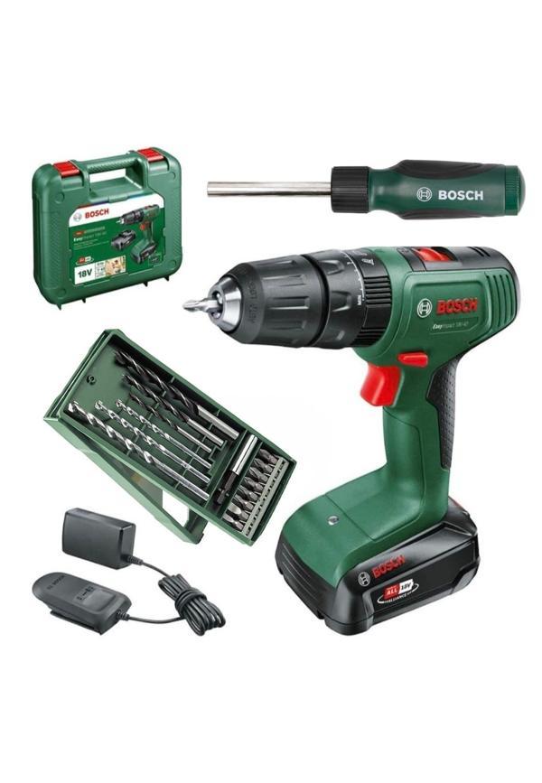 Bosch Easyımpact 18V-40 Akülü Vidalama (TEK) Batarya 2 Ah ,15 Parça Vidalama Ucu ve Tornavida - Image 1