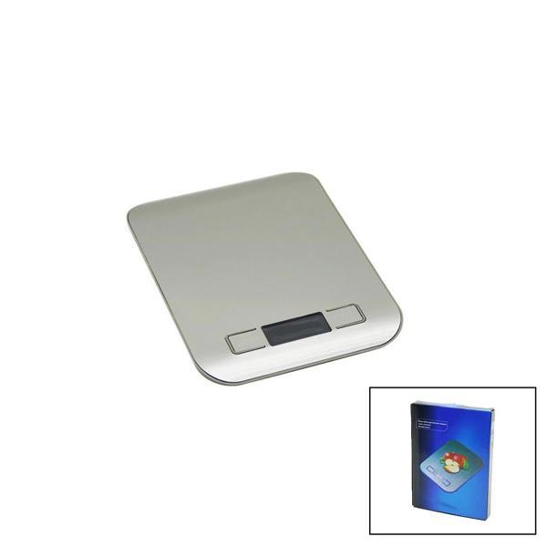 3 KAPASİTE=1000-3000-5000GR/1GR 180X140X18MM DİJİTAL PLATİN MUTFAK TERAZİ - TARTI PİLLİ= 2PCS İNCE ( - Image 1