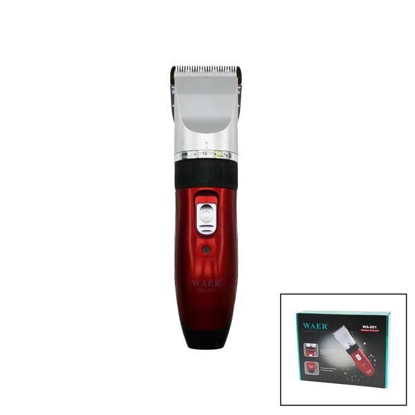 WAER WA-001 SAÇ SAKAL KESME TRAŞ MAKİNESİ ÇİFT BATARYAFİŞ ŞARJLIKESİM AYARLI BIÇAK=0.8--2.0MMR.KROM  - Image 1