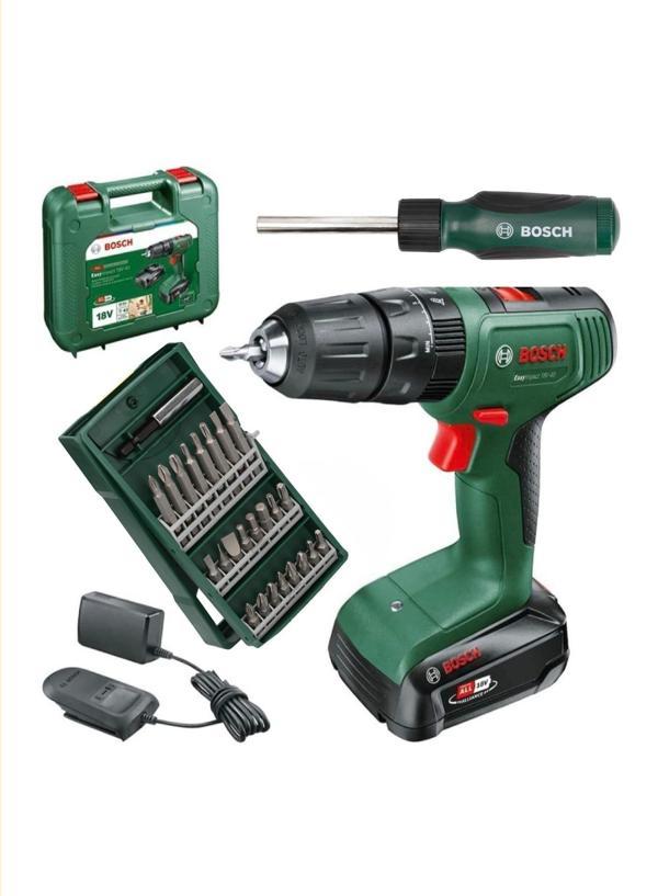 BOSCH Easyımpact 18V-40 Akülü Vidalama (TEK) Batarya 2 Ah ,25 Parça Vidalama Seti ve Tornavida - Image 1