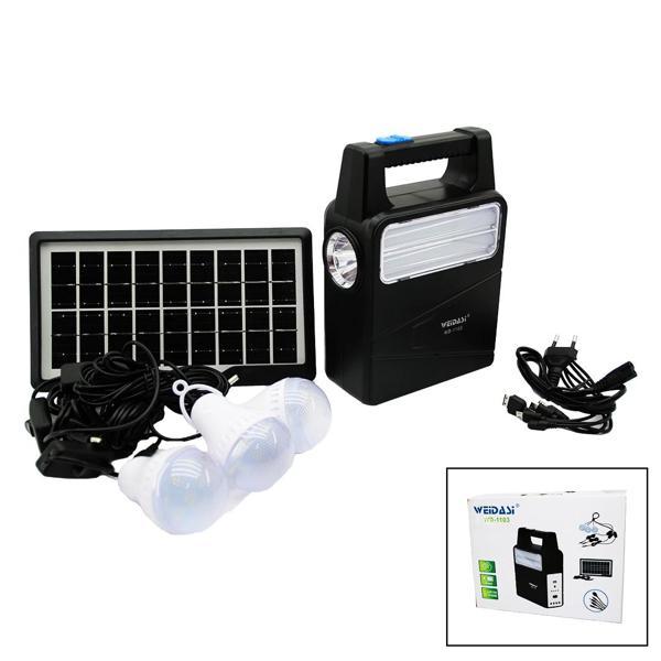 SOLAR SEYYAR PANELLİ - FİŞ ŞARJLI 2İN1 DİKEY MODEL EL FENERİ  - 3 PARÇA  AMPUL KABLOLU - POWERBANK ( - Image 1