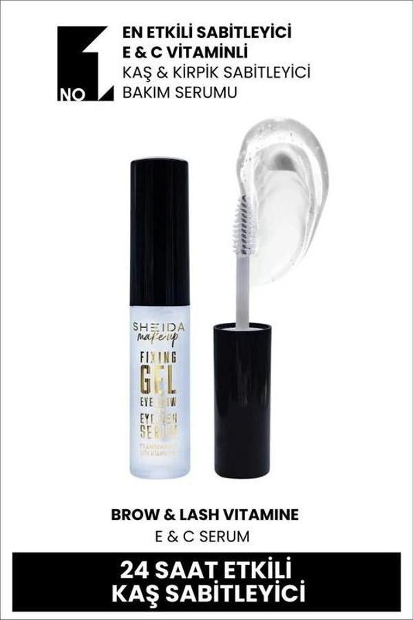 Sheida Fixing Gel Eyebrow & Eyelash Serum Sabitleyici Jel Kaş & Kirpik Serum - Image 1
