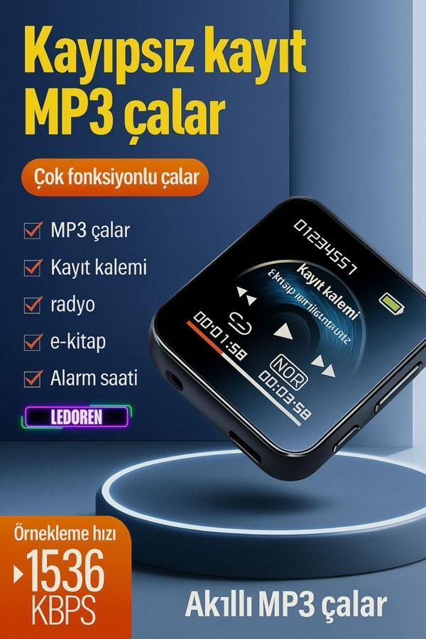 JNN M30 1,44 inç HD Ekran Ses Kayıt Gürültü Azaltma Kontrolü MP3, E-Kitap Oynatıcı, FM Radyo - Image 1
