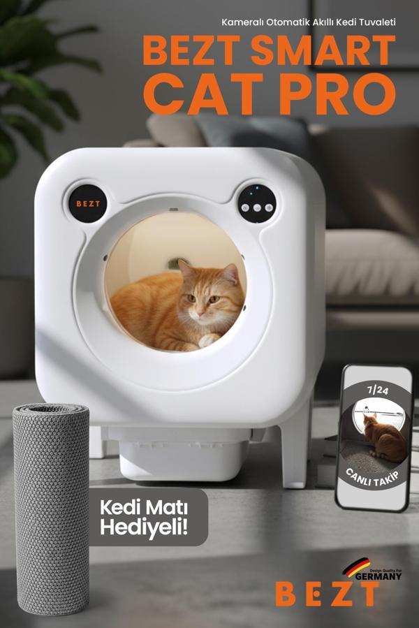 Bezt Smart Cat Pro Kameralı Otomatik Akıllı Kedi Tuvaleti - Image 1