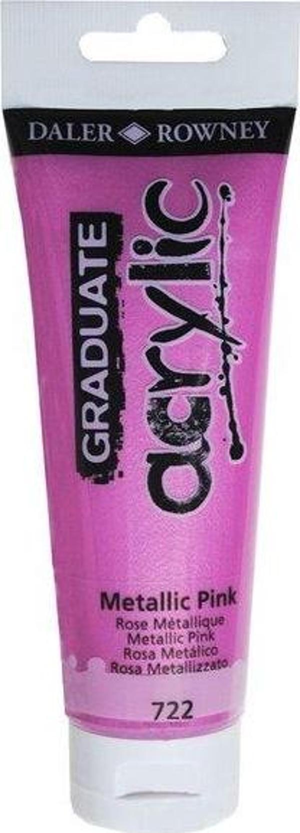 Daler Rowney Akrilik Boya 120ML Metallic Pink - Image 1