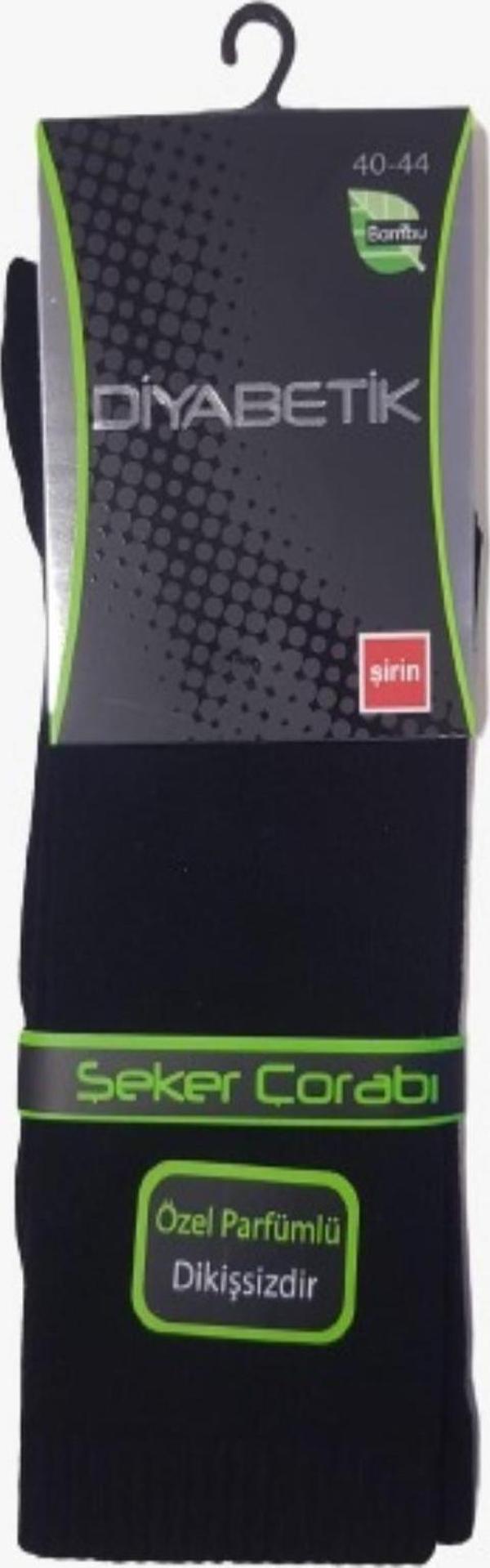 Şirin 6'Lı Paket Bambu Diabetik Erkek Şeker Çorabı Siyah 41-44 - Image 1