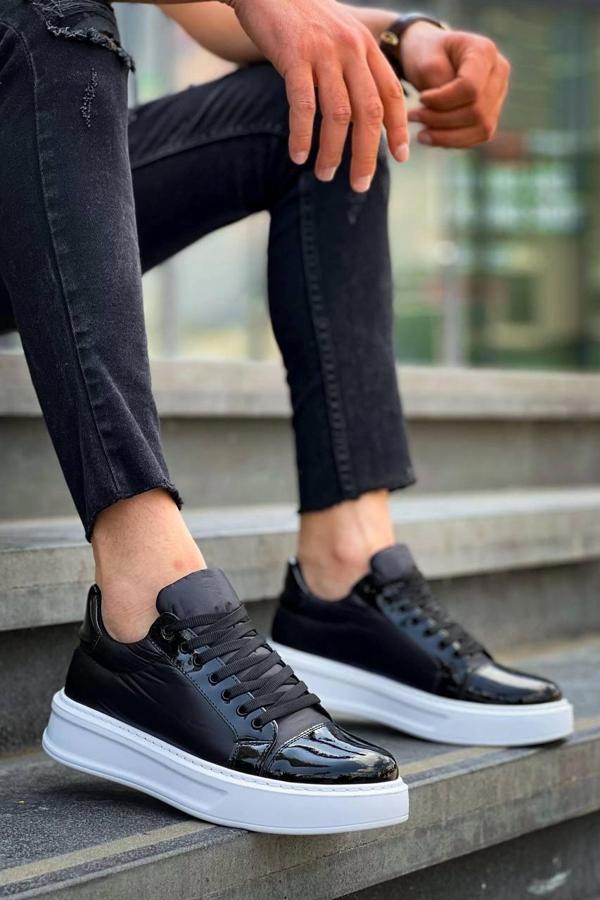 BİÇOMİ KB-X46 Kuback Siyah Rugan Bağcıklı  Günlük Erkek Ayakkabı - Image 1