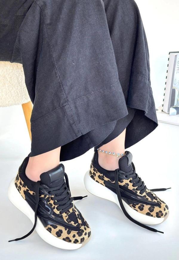 BİÇOMİ Kendy Leopar Nubuk Spor Ayakkabı - Image 1