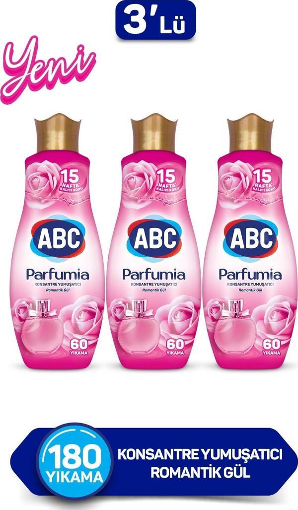 ABC Parfumia Konsantre Çamaşır Yumuşatıcısı Romantik Gül 3 x 1440 ML - Image 1
