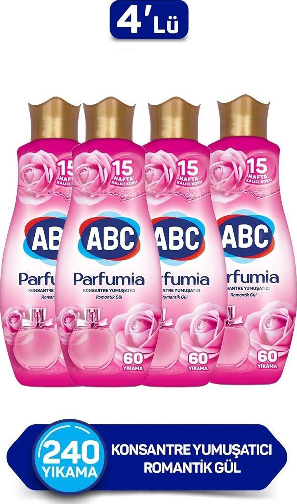ABC Parfumia Konsantre Çamaşır Yumuşatıcısı Romantik Gül 4 x 1440 ML - Image 1