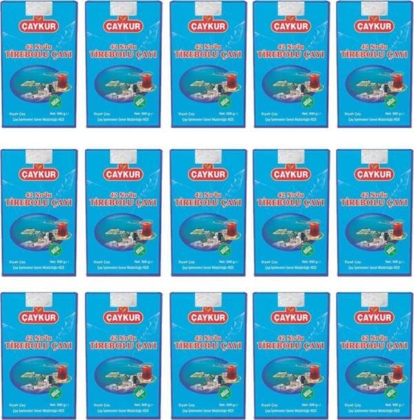 Çaykur 42 No'lu Tirebolu Siyah Dökme Çay 15 x 500 G - Image 1