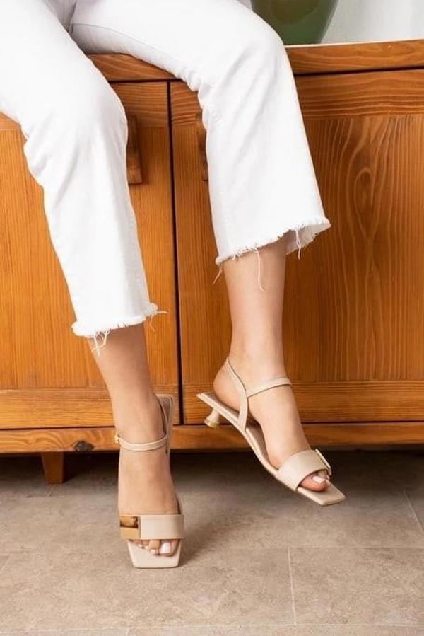 BİÇOMİ Zıan Bej Topuklu Ayakkabı - Image 1