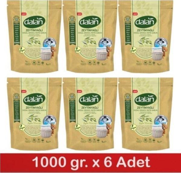 Dalan Zeytin Mucizesi Zeytinyağlı Granül Matik Sabun Tozu 32 Yıkama 6 x 1 KG - Image 1