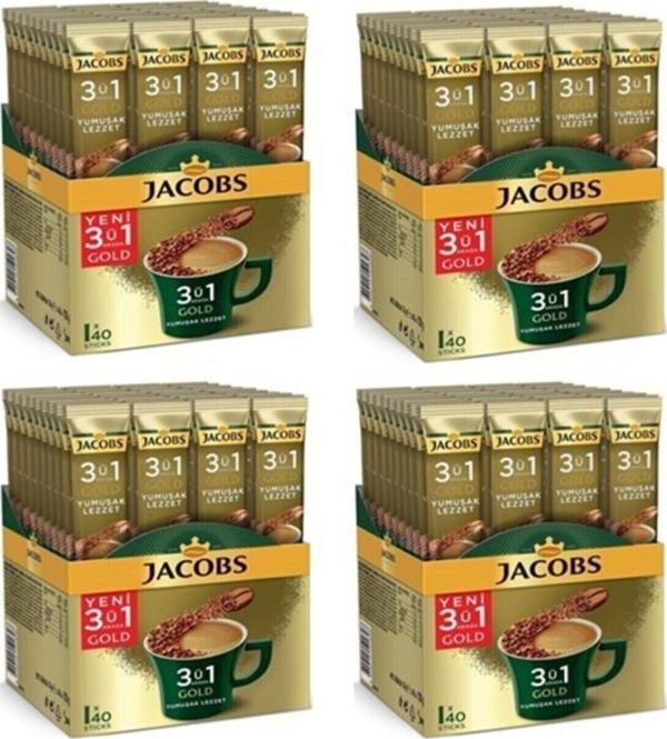 Jacobs 3'ü 1 Arada Gold Yumuşak Lezzet Kahve 160 x 18 G - Image 1