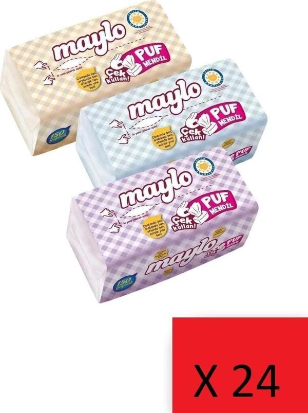 Maylo Puf Mendil 100 Yaprak 24'lü Paket (Toplam 2400 Yaprak ) - Image 1