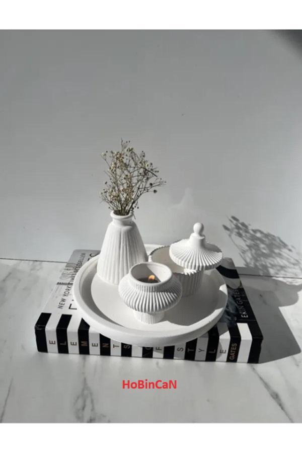 Blanj Hobincan Dekoratif Vazo Seti - Image 1