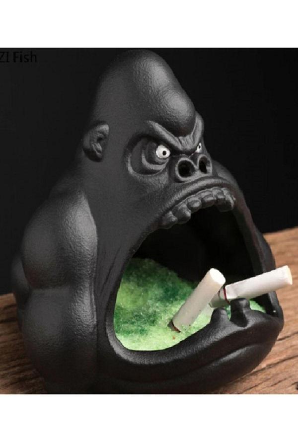 Mvt Tasarım Goril Küllük Ve Dekoratif Obje - Büyük Goril Kül Tablası - Ağır Ve Şık - Image 1