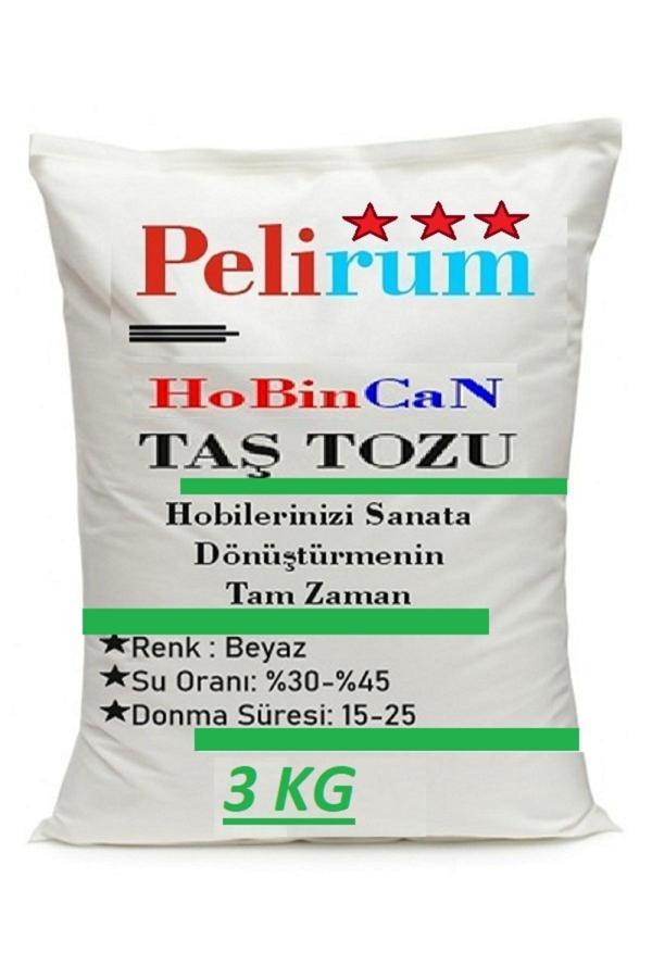 Pelirum 3 Kg Hızlı Donan Biblo Taş Tozu Güçlü Hobi Biblo Mumluk Vazo Kalıp Dökümü 3 Kg (%98 Baloncuksuz) - Image 1