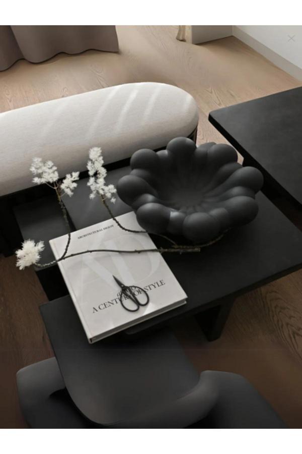 Pelirum Dekoratif İskandinav Model Kase Takılır Anahtarlık Siyah - Image 1